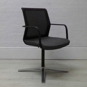 16 - ORANGE BOX WORKDAY - MESH HI QUALITY SWIVE; CONFERENCE ARM-CHAIRS - BLACK